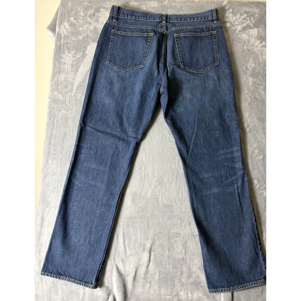 J Crew Mens Vintage Slim Straight  Blue Jeans Size 36 x 32 Cotton